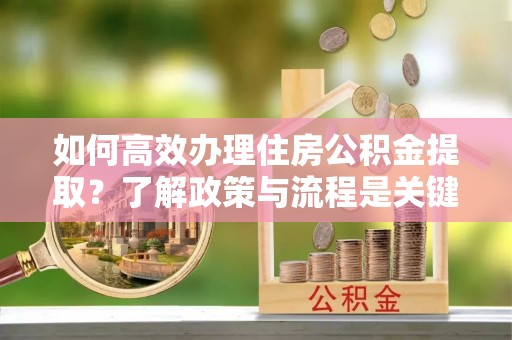 南投市如何高效办理住房公积金提取？了解政策与流程是关键
