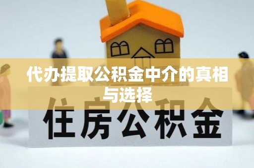 南投市代办提取公积金中介的真相与选择