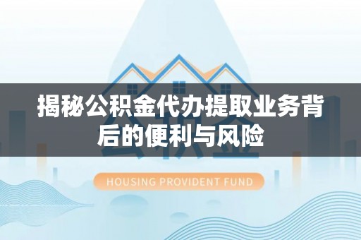 南投市揭秘公积金代办提取业务背后的便利与风险
