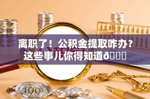 南投市离职了！公积金提取咋办？这些事儿你得知道😎