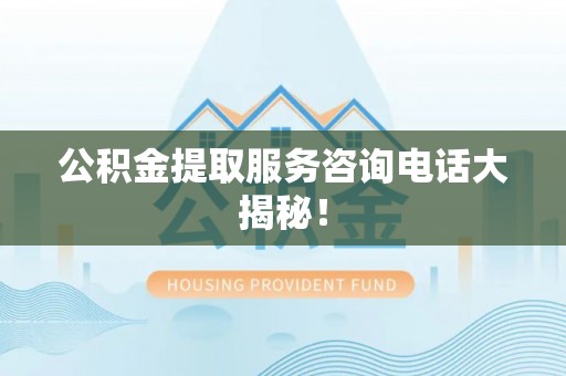南投市公积金提取服务咨询电话大揭秘！