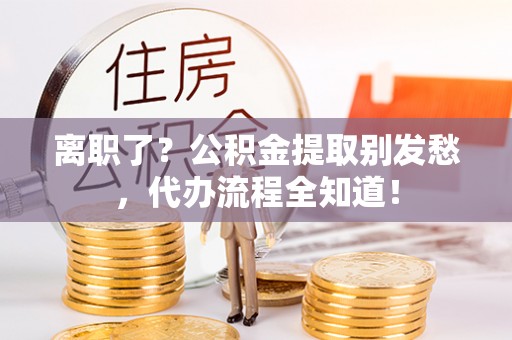 南投市离职了？公积金提取别发愁，代办流程全知道！