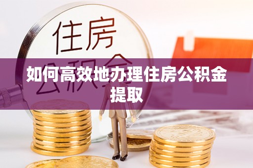 南投市如何高效地办理住房公积金提取